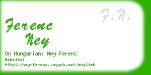 ferenc ney business card